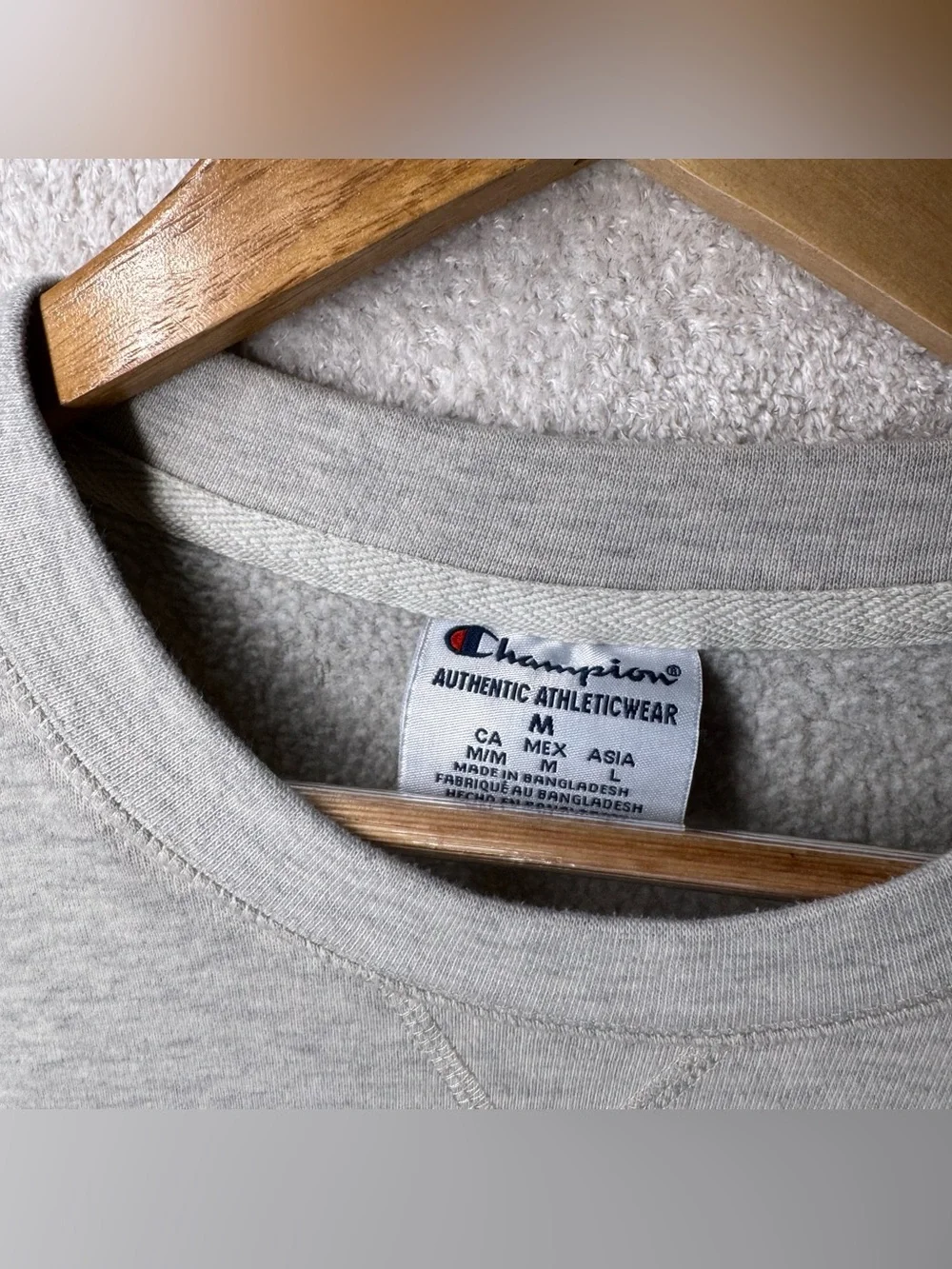 Champion TAMU Aggies Light Gray Crewneck with Maroon Logo
